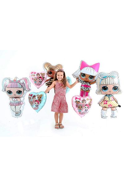 PARTİAVM Licensed Diva Lol Baby Pink Number Balloon Set Lol Surprise Pink Number Balloon