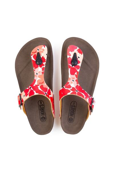 Hogus Urmărește șlapi damă cu model Cherry Blossom