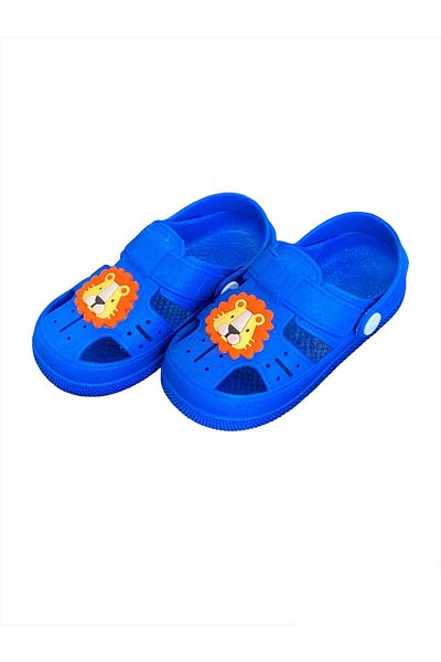 DYL Daye Blue Orthopedic Non-Slip Sole Animal Figured Children's Soft Sandals Slippers