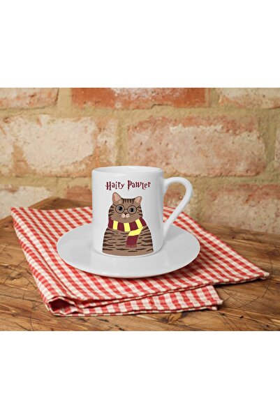 Kumbara Hediyelik Hairy Pawter Printed White Turkish Coffee Cup