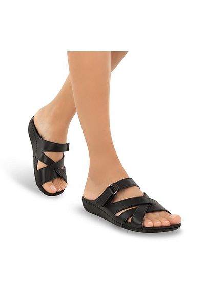 Muya Crista 31127-001 Papuci de damă cu talpă anatomică Negru 36-40