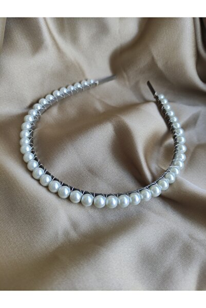 DOĞA ART STORE Λευκό αξεσουάρ για τα μαλλιά νύφης με μαργαριτάρια μεγάλου μεγ...