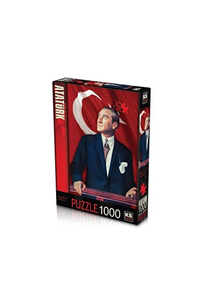 Ks Games Puzzle Bayrak Ve Atatürk Son 1000 Parça Puzzle
