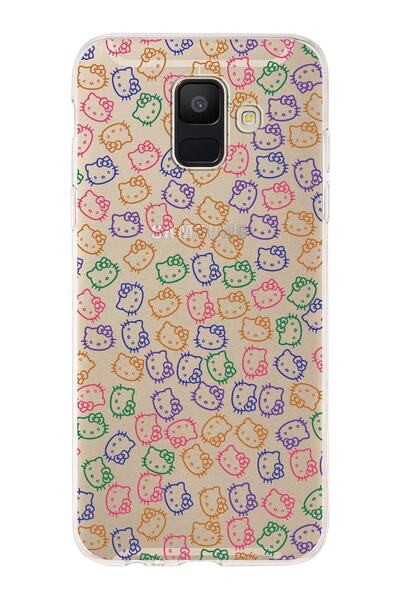 PrintiFy Samsung Galaxy A6 (2018) Uyumlu Kapak Hello Kitty Tasarımlı Şeffaf S...
