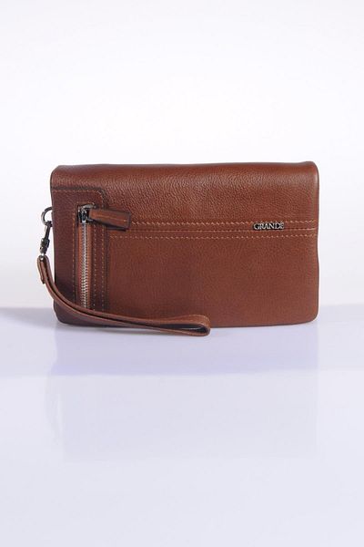 Grande 4271 100% Genuine Leather Portfolio Bag Hazelnut