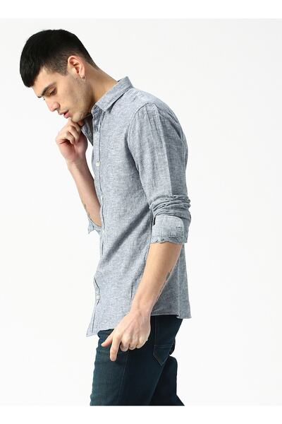 Only & Sons Унісекс темно-синя сорочка