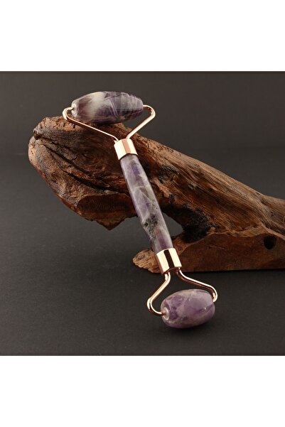 OSMANLI DOĞAL TAŞ Sertifikalı Ametist Doğal Taşı Roller Masaj Aleti - Mor 15 ...