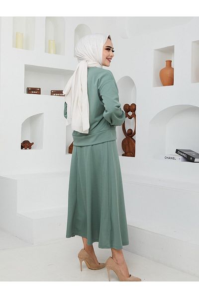 VOLT CLOTHİNG Stone Embroidered Skirt Suit
