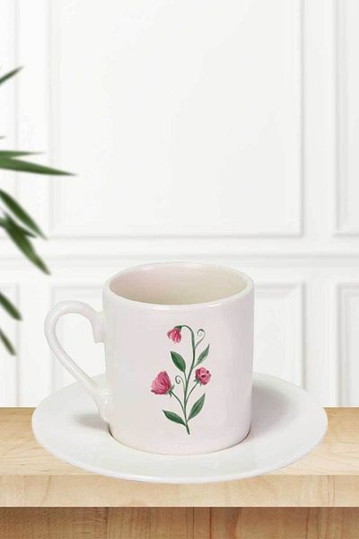 Gizeo Concept 15 Turkish Coffee Cups with Floral Pattern