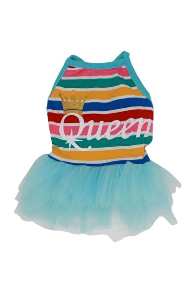 Pawstar Yellow Striped Queen Sarı Kraliçe Kedi Köpek Elbisesi Kedi Köpek Kıya...