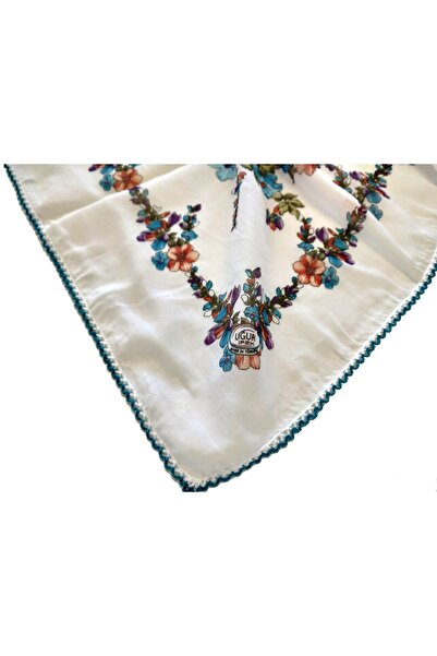 Başaran tekstil Yazma, Yemeni, Tülbent, 100x100cm, Kenarları Kroşetalı, Tamamen Pamuklu, Terletmez,