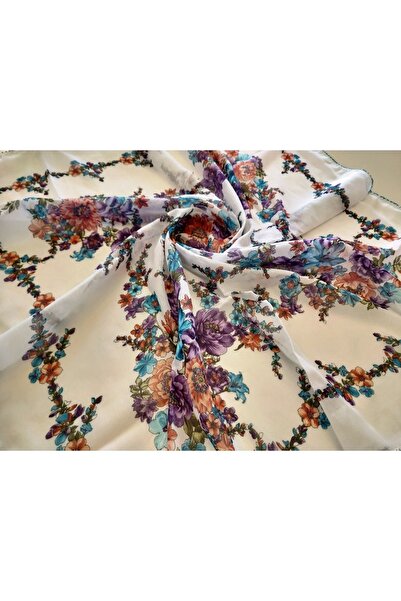Başaran tekstil Yazma, Yemeni, Tülbent, 100x100cm, Kenarları Kroşetalı, Tamamen Pamuklu, Terletmez,