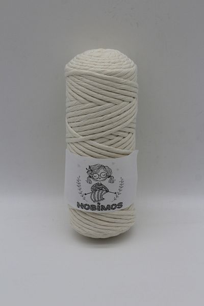 Hobimos 3mm Single Twist Scannable 100% Cotton Macrame Thread 250 Grams