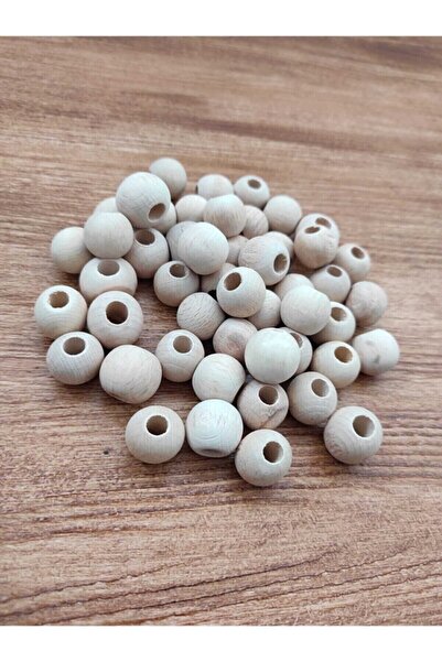 DEKOLOBİ 20 Mm Ham Işlenmemiş Ahşap Boncuk 30 Adet