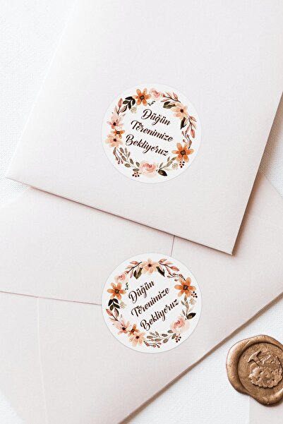 Özer Store Flori Vă așteptăm la ceremonia de nuntă Scris Invitație Plic Etich...