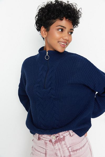 Sweater - Navy blue - Regular