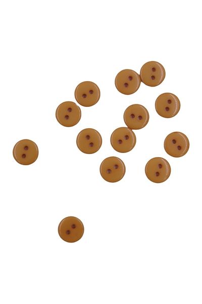 HOBİREYON 10 Pieces 10 Mm Round Button (mustard)
