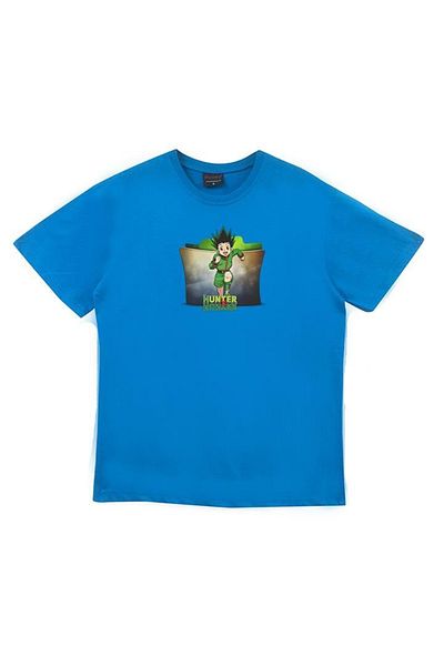 fame-stoned Μπλουζάκι Hunter Anime Printed Unisex 100% Cotton Blue T-shirt