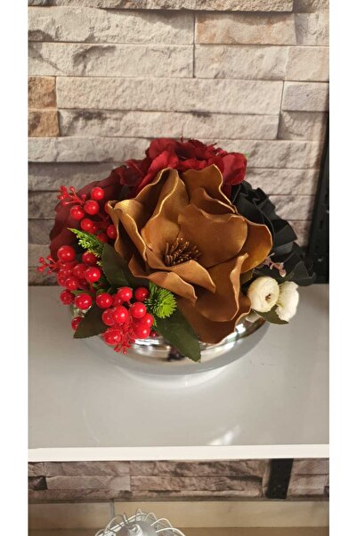 hanımeli Silver Saksılı El Yapımı Birinci Sınıf Lateks Çiçek