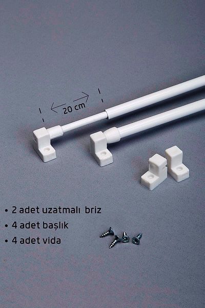 lissehome Tijă de perdea Briz reglabilă 2buc 60-75cm