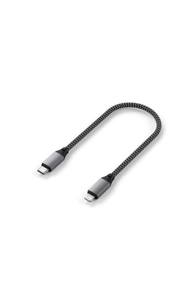 Satechi Usb-c To Lightning Kısa Şarj Kablosu 25cm - Uzay Grisi