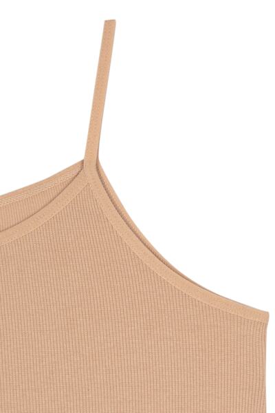 BSM 2-Piece Women's Nude Cotton Camisole Rope Strap Tank Top