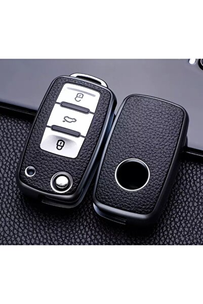 ŞENYILDIZ AKSESUAR حافظة حماية مفاتيح فاخرة من Passat Amarok Transporter فضية...