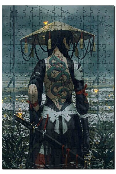 Cakapuzzle غطاء نسائي ياباني مزين بالسيف مكون من 1000 قطعة من ألغاز الصور الم...