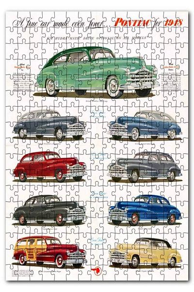 Cakapuzzle Pontiac 1948 Foldout Model Catalog 1000 Piece Puzzle Jigsaw Puzzle Mdf (WOOD)