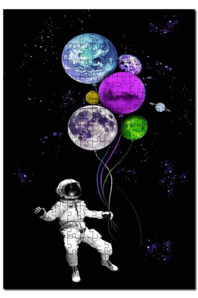 Cakapuzzle Uzayda Astronot Balanodan Gezegenler Fantastik 255 Parça Puzzle Ya...