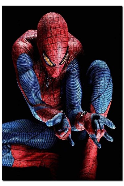 Cakapuzzle Siyah Zeminde Örümcek Adam Görseli 120 Parça Puzzle Yapboz Mdf (AHŞAP)