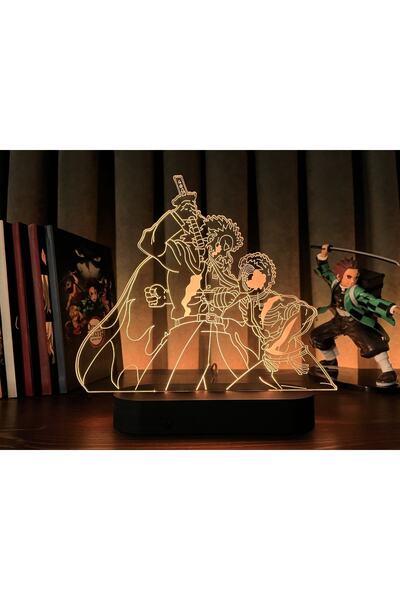 PETRADESIGN Demon Slayer - Kyojuro Vs Akaza Anime Masa Lambası