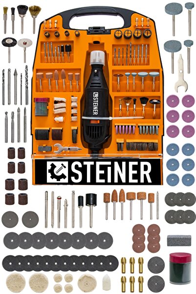 STEİNER Alman 302 Parça Devir Ayarlı 460 Watt Hobi Kalıpçı Gravür Seti El Mot...
