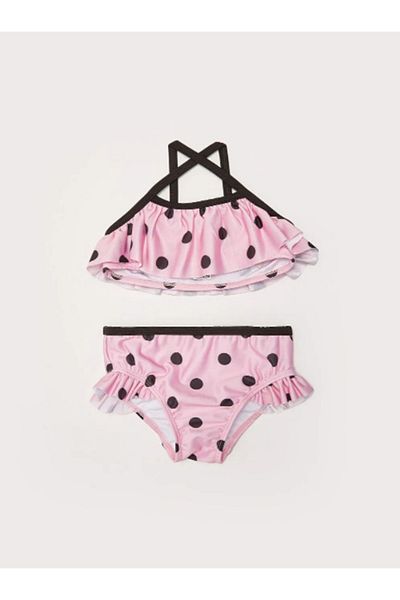 LC Waikiki Bikini-Set für Baby-Mädchen aus flexiblem Stoff mit Aufdruck