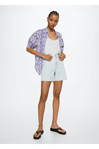 MANGO Woman Top din amestec bumbac-in