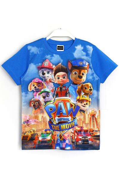 DobaKids Tricou pentru copii 3d Paw Patrol The Movie Printed Albastru