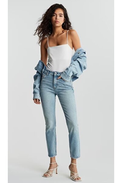 Hepsibitarz Kadın Mavi Gt Tove Slim Mom Jeans Denim Kot Orjinal Ithal Pantolon