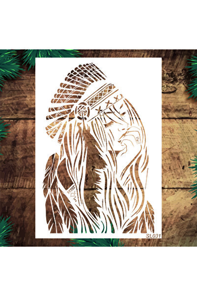 STENCİLTASARIM Stencil Tasarım Sl031 Kızıldereli Kadın- Dekoratif Duvar, Faya...