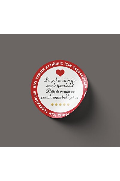 etikettcim Sticker Kuşe Yuvarlak -bu Paketi Sizin Için Özenle Hazırladık 100 Adet