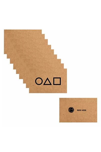 Köstebek Squid Game Iş Kartı 10 Adet - Squid Game Kartı - Squid Game Dizi