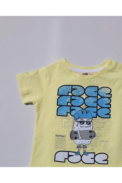 Çikoby Cotton Printed T-Shirt for Boys