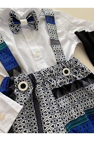 tubibebe Shirt Excluded.bohemian Salopet Suit (SALOPET BOW TIE AND SOCKS - SHIRT EXCLUDED.)