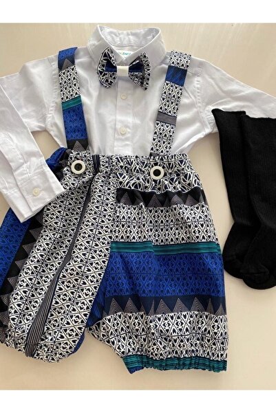 tubibebe Shirt Excluded.bohemian Salopet Suit (SALOPET BOW TIE AND SOCKS - SHIRT EXCLUDED.)