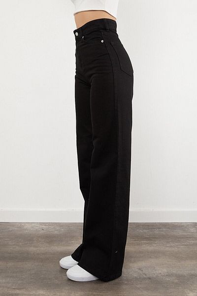 Livik Miya Non-Fading Black L.i.k.r.a.l.ı. Super High Waist S.a.l.a.ş. Дънки с широки крачоли - широки крачоли