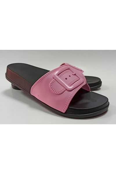 GEZER Pink Anatomical Sole Soft Plastic Extra Light Women's Pool Sea Beach Home And Street Slippers Eva