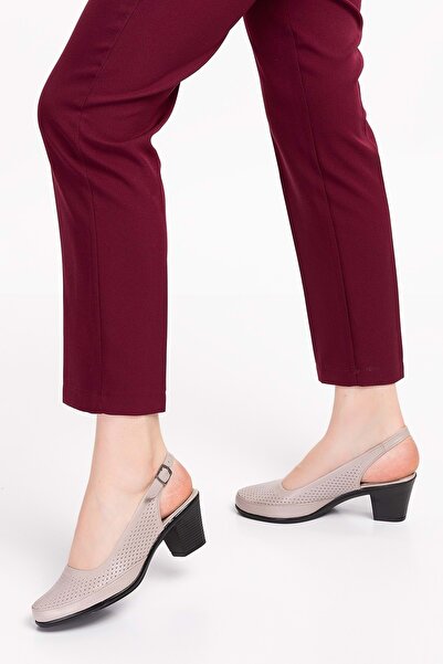 Gondol Жіночі класичні туфлі на підборах з натуральної шкіри Vdt.272 - Сірі - 42