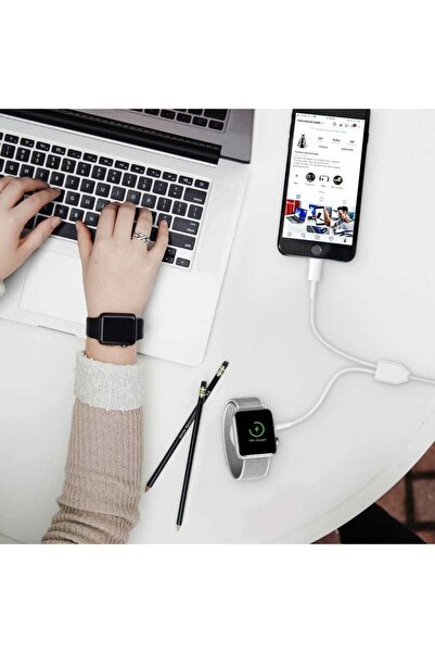 CEPCASE Akıllı Saat Şarj Kablosu Wireless To Lightning Type-c Şarj Kablosu 1.2m
