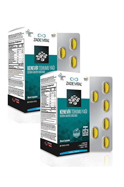 Zade Vital Kenevir Tohumu Yağı (2 Kutu 60 Kapsül)