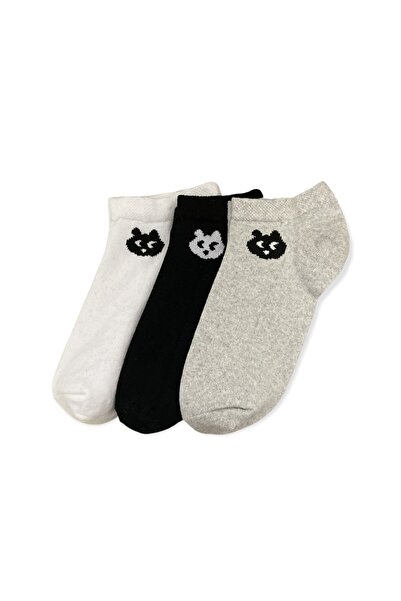 footmania Σετ κάλτσες γυναικείες μποτάκια 3" με διπλό σχέδιο Cat