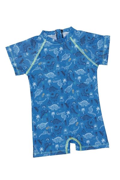 Remsa Mayo UV Protected Jumpsuit Short Sleeve Shorts Children Baby Swimming Swimsuit C64 Dinosaur